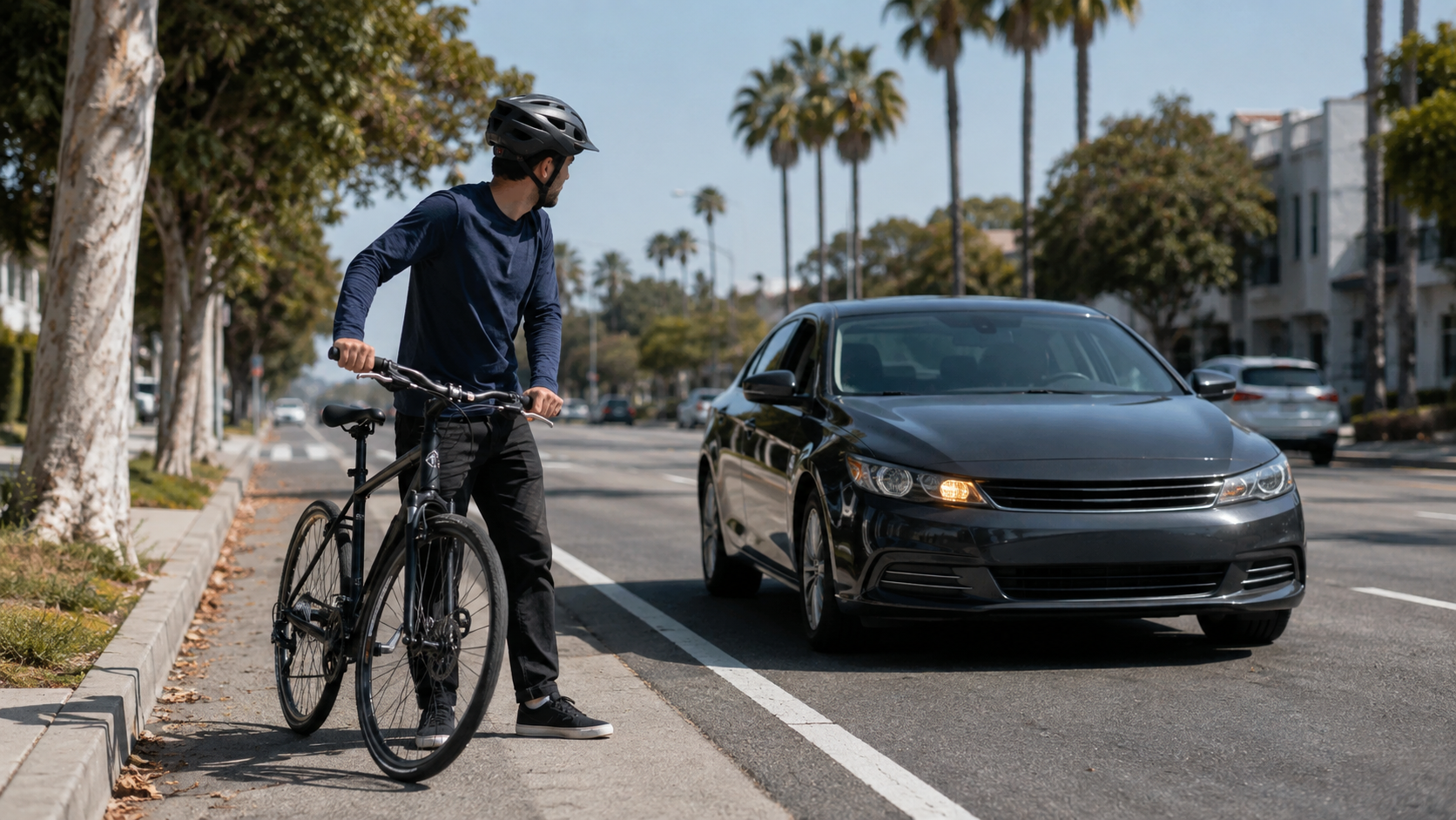 California scene relevant to a bicycle accident claim.