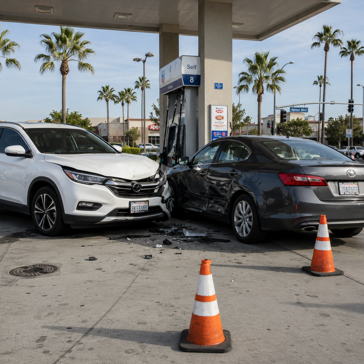 gas station accident